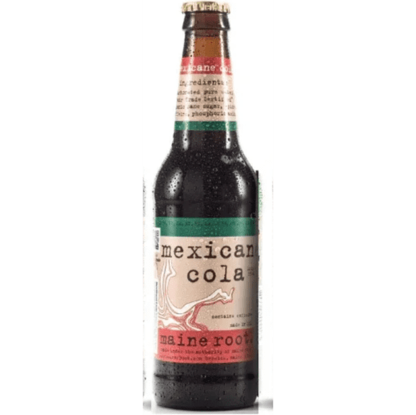 Mexican cola glass bottle with label