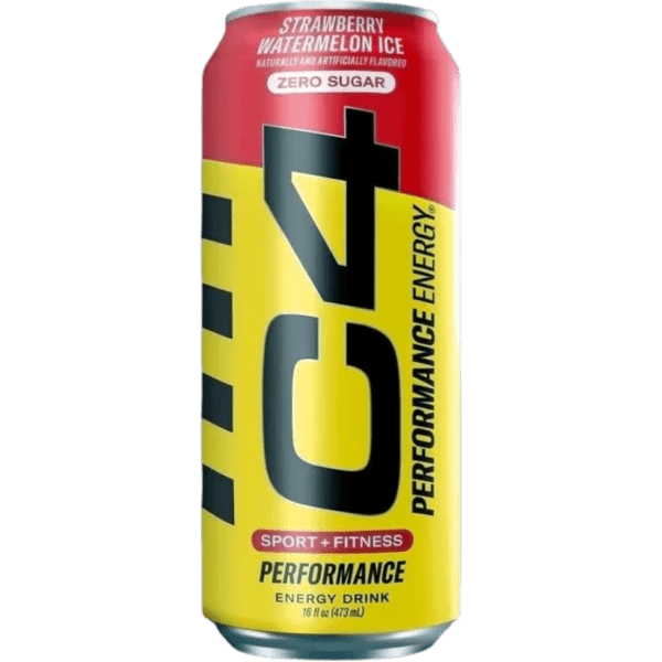 C4 energy drink can, strawberry watermelon flavor