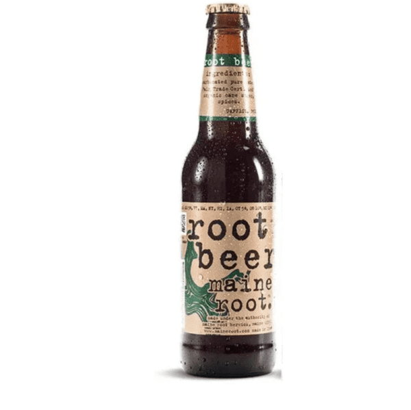 Root beer bottle with vintage label