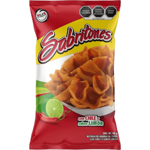 Snack chips with chili and lime flavor