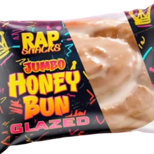 Jumbo honey bun in eye-catching wrapper