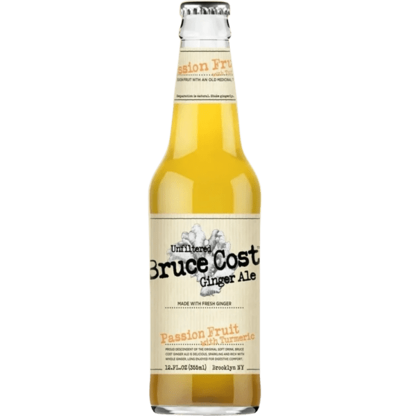 Unfiltered ginger ale in glass bottle