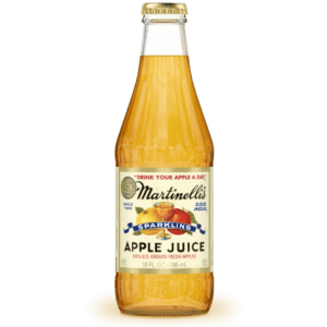 Sparkling apple juice bottle