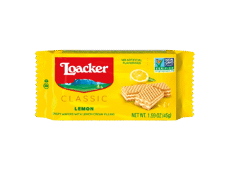 Loacker lemon wafer packaging
