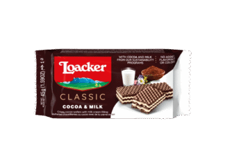 Chocolate wafer packaging with milk image