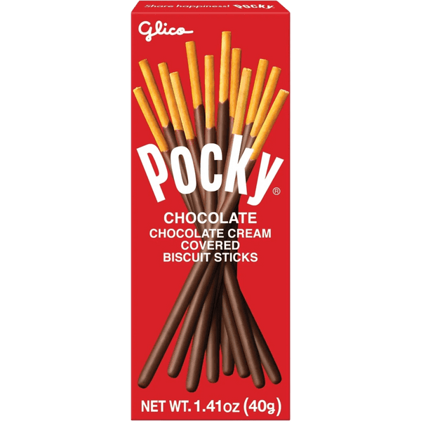 Pocky chocolate biscuit sticks packaging