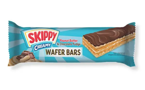 Peanut butter chocolate fudge wafer snack