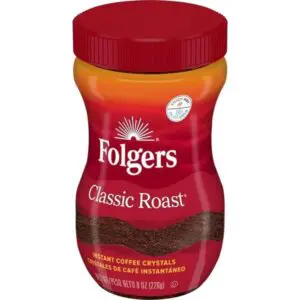 Coffee crystals in branded container
