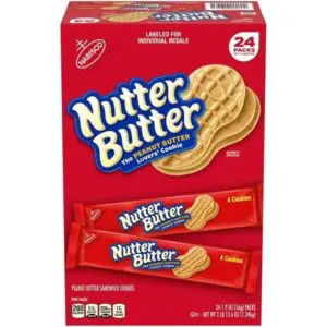 Peanut butter sandwich cookies packaging