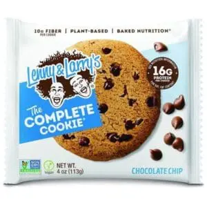 Lenny & Larry's The Complete Cookie in chocolate chip flavor.