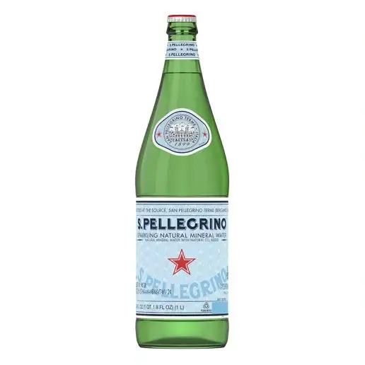 Sparkling mineral water bottle, San Pellegrino