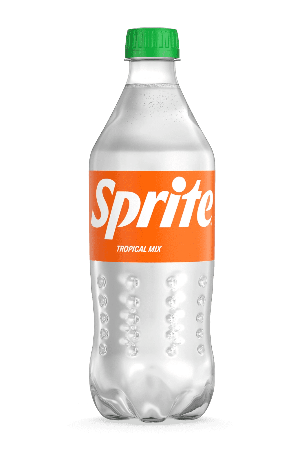 Sprite Tropical Mix bottle on black background