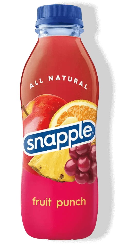 Snapple fruit punch bottle with fruits