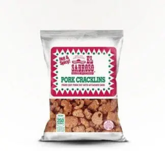 El Sabroso spicy pork rinds bag