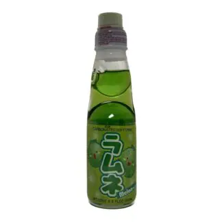 Green melon soda bottle