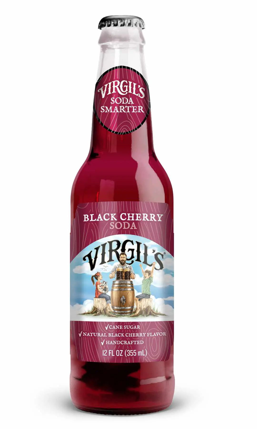 Virgil's black cherry soda bottle