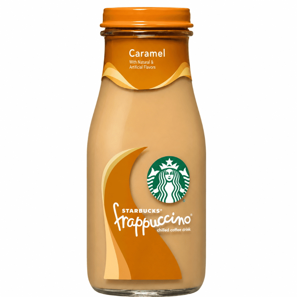 Bottled Starbucks caramel Frappuccino drink