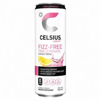 Celsius Energy Drinks - 12 Pack - Fizz Free Pink Lemonade 12oz Can
