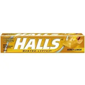 HALLS Cough Drops - 20 Pack - Honey Lemon