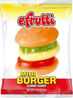 E Frutti Gummy Mini Burger - 60 Pack 0.32oz
