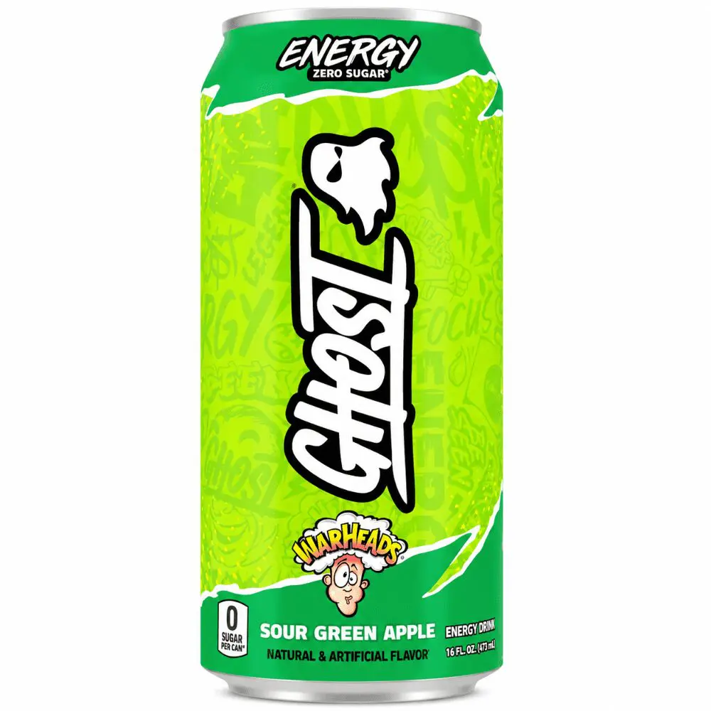 Ghost Energy Drink - 12 Pack - Sour Warheads Green Apple 16oz (Can)
