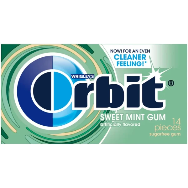 Orbit gum with cleaner feeling label