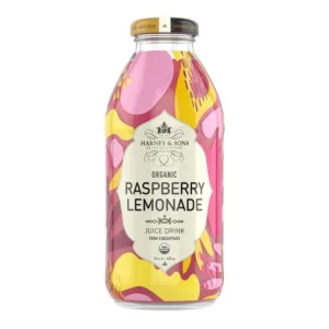 Organic raspberry lemonade bottle design