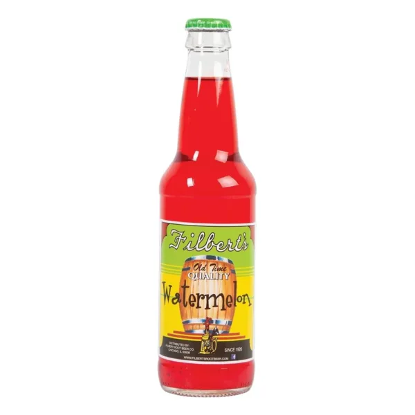 Filbert's watermelon soda on white background