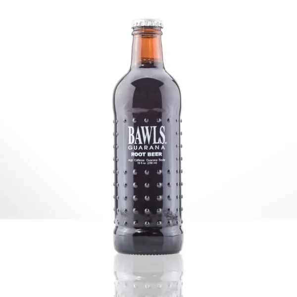 BAWLS Guarana root beer bottle