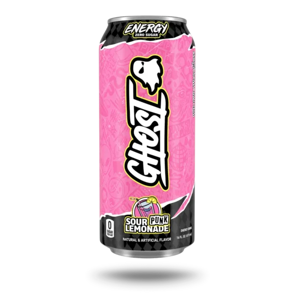 Sour punk lemonade energy drink can