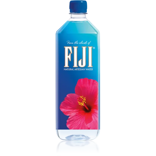 Artesian water bottle featuring pink flower