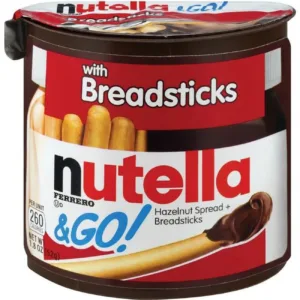 Nutella with breadsticks snack pack
