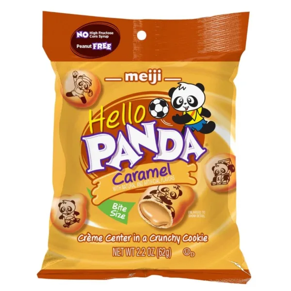 Caramel-filled Hello Panda cookies bag