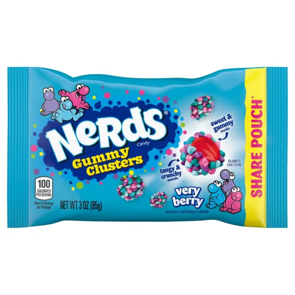 Tangy and crunchy gummy candy