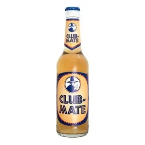 Club-Mate glass bottle front view