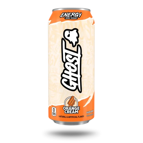Orange cream energy drink can design