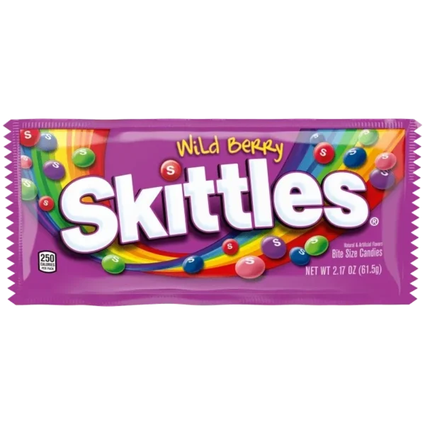 Colorful Skittles Wild Berry bag