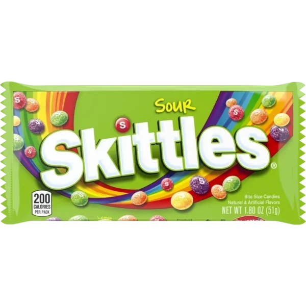 Sour Skittles candy package