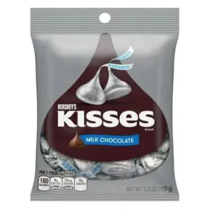 Silver-wrapped chocolate candy bag