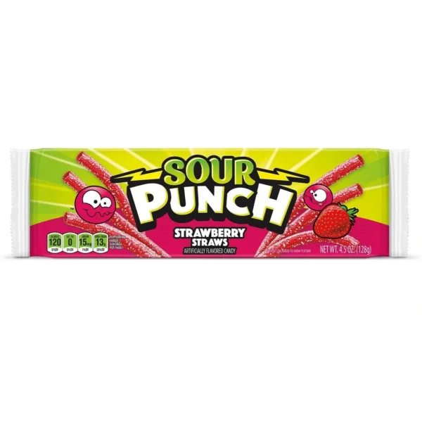 Sour Punch candy with strawberry flavor design