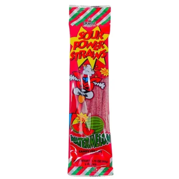 Sour candy straws in vibrant packaging