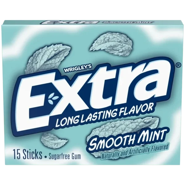 Extra gum, long lasting mint flavor