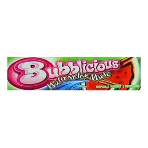 Bubblicious gum with watermelon flavor label