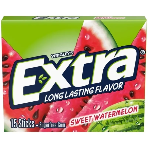 Sugarfree watermelon gum packaging