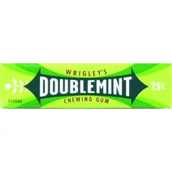 Wrigley's Doublemint gum, 25 cents label