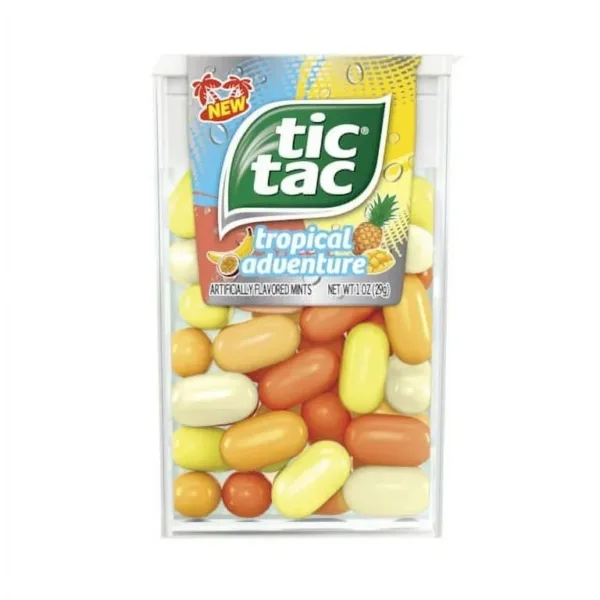 Tropical flavored Tic Tac mints variety