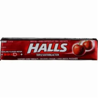 Cherry Halls cough drops package