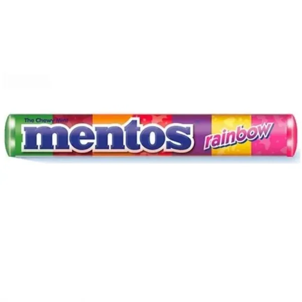 Mentos chewy candy in rainbow colors