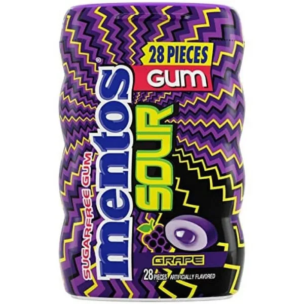 28-piece Mentos grape gum container
