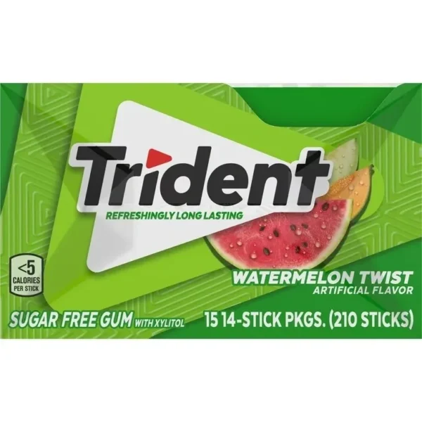 Sugar-free watermelon gum packaging